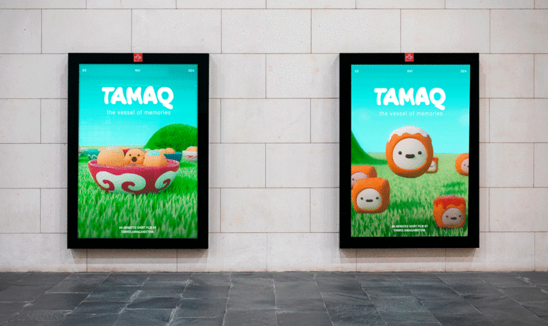  140 / 5.000 Two posters showing a short film about food as a vehicle for memories by IED Barcelona student Tomiris Aimaganbetova