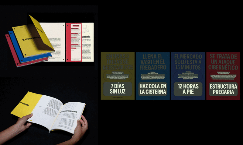 Editorial guide and poster screen printing for a power outage campaign to address censorship and invisibility