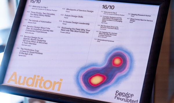 Poster with the program of activites for a two-day conference