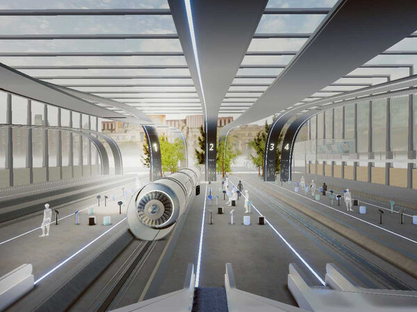 Stations of a near future: Experience within a Hyperloop station