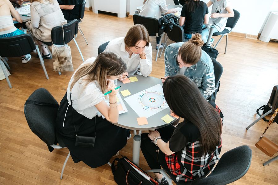 IED students working on a project