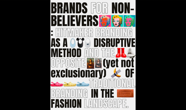 Poster with letters of different sizes and colors and object icons